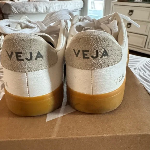 Veja White and Tan Sneakers - Picture 5 of 5